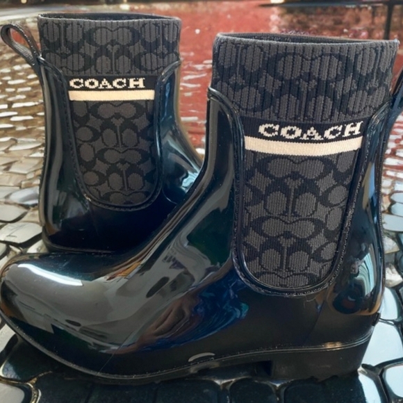 Coach Shoes - Coach 'Rivington' Women's Rubber Rainboots Sz 11